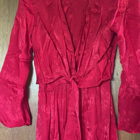 Topshop Red Wrap Dress - Picture 4 of 5